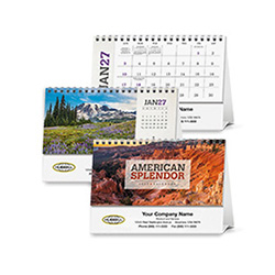 American Splendor tent mount desk calendar