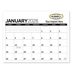 Small monthly desk pad - black and white Calendar