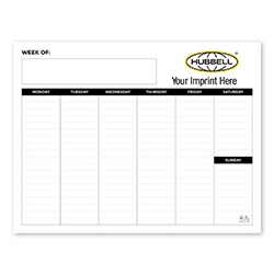 Small weekly desk pad - black and white calendar
